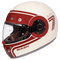 SMK Retro Seven full face helmet white red gloss (GL130) – front view