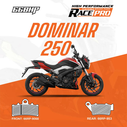 66BHP Race Pro sintered brake pads for Bajaj Dominar 250