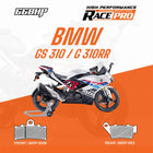 66BHP Race Pro sintered brake pads for BMW G 310 R and G 310 RR