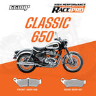 66BHP Race Pro sintered brake pads for Royal Enfield Classic 650