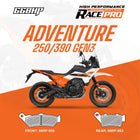 66BHP Race Pro sintered brake pads for KTM Adventure 390 and 250