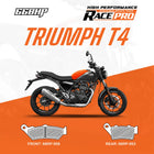 66BHP Race Pro sintered brake pads for Triumph T4 motorcycle