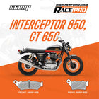 66BHP Race Pro Sintered Brake Pads for Royal Enfield Interceptor 650 / GT 650