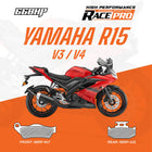 66BHP Race Pro sintered brake pads for Yamaha R15 V3 V4
