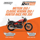 66BHP Race Pro sintered brake pads for Classic Reborn Meteor 350 Hunter 350
