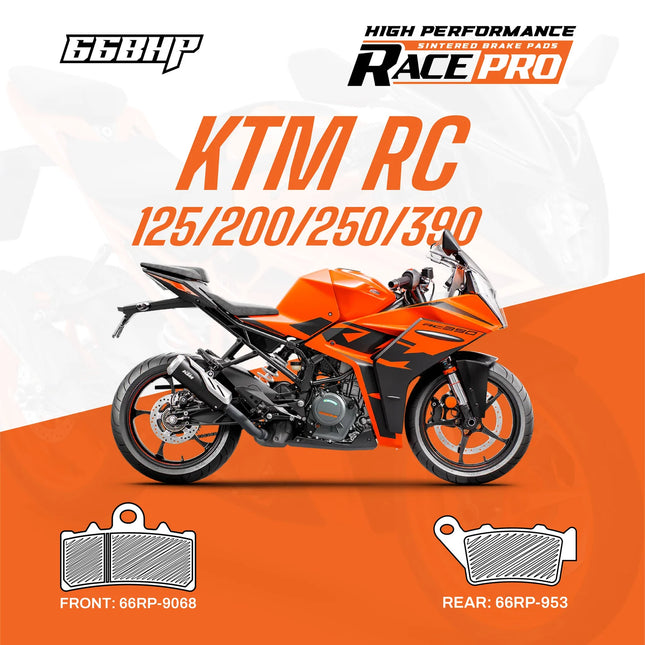 66BHP Race Pro sintered brake pads for KTM Duke and RC series