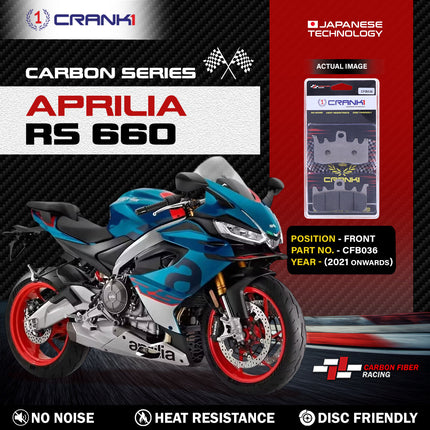 CRANK1 Brake Pads for Aprilia RS 660 — Sintered, Front & Rear