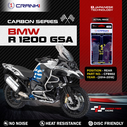 CRANK1 Brake Pads for BMW R 1200 GSA — Sintered, Front & Rear