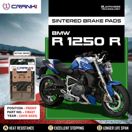 Sintered Brake Pads For BMW R 1250 R (2019-2023) - Front - CB427 - 2 Sets Required - CRANK1