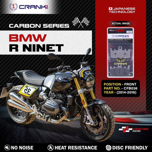 CRANK1 Brake Pads for BMW R nineT — Sintered, Front