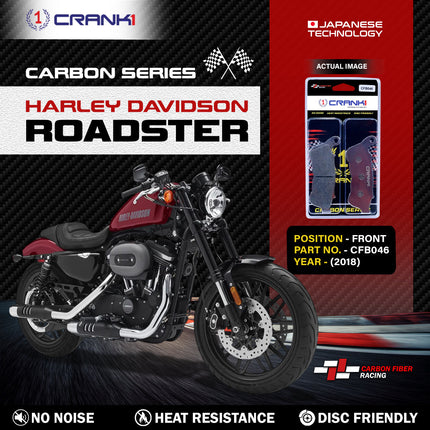 CRANK1 Brake Pads for Harley Davidson Roadster — Sintered, Front & Rear