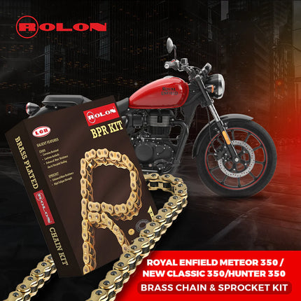 Brass-coated chain for Royal Enfield Hunter 350