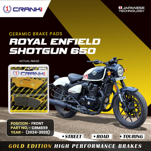Ceramic Brake Pads For Royal Enfield Shotgun 650 (2024-2025) - Front - CRM859 - 1 Set - CRANK1