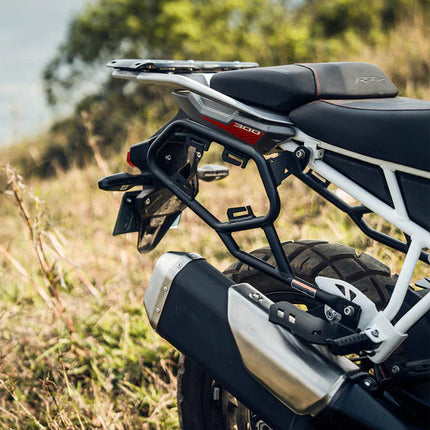 Legundary TVS Apache RTX 300 Aviator Saddlestay – Mild Steel – Black.