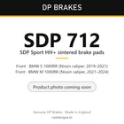 DP Brakes SDP712 SDP Sport HH+ front brake pads for BMW S 1000RR and M 1000RR (Nissin caliper), product photo coming soon