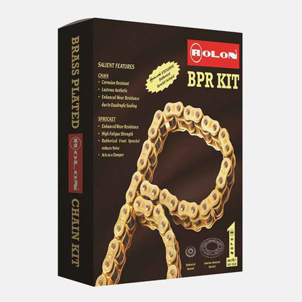 Rolon Brass Chain & Sprocket Kit for Royal Enfield Himalayan 411