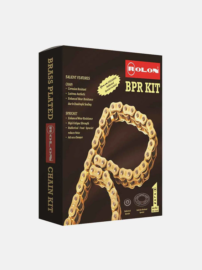 Rolon Brass Chain & Sprocket Kit for Royal Enfield Himalayan 411