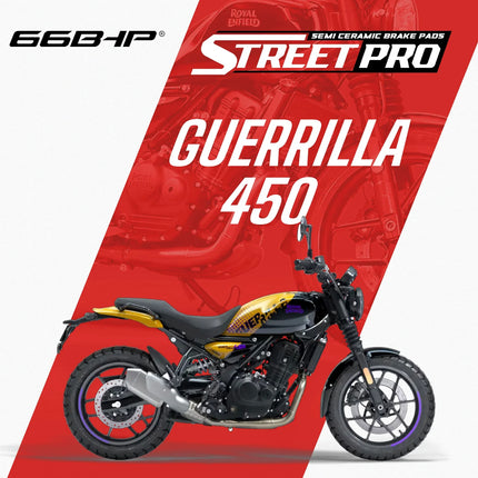 66BHP Street Pro Semi Ceramic Brake Pads for Royal Enfield Guerrilla 450