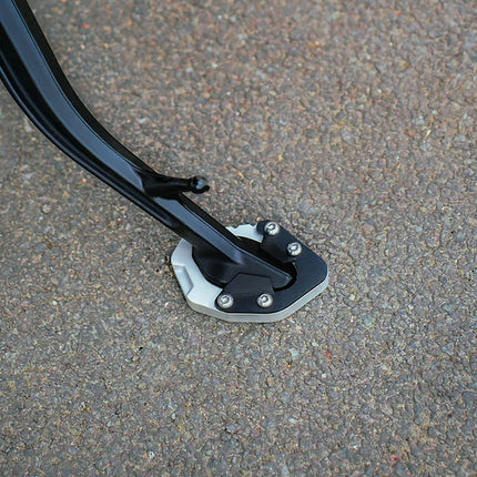 LCB Fortis Side Stand Base for Royal Enfield Himalayan 450 – Dual-Tone Stainless Steel & Mild Steel Upgrade | Legundary Custom Builds