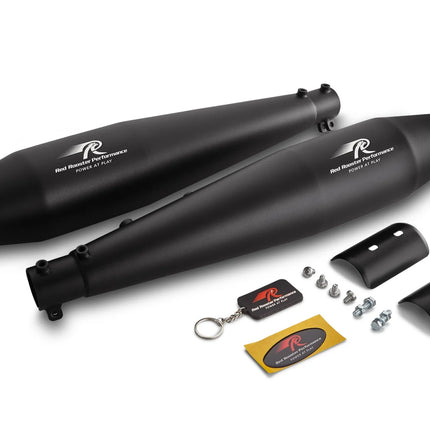 Red Rooster Stellar Exhaust for Interceptor 650 / Continental GT 650 – Black Finish
