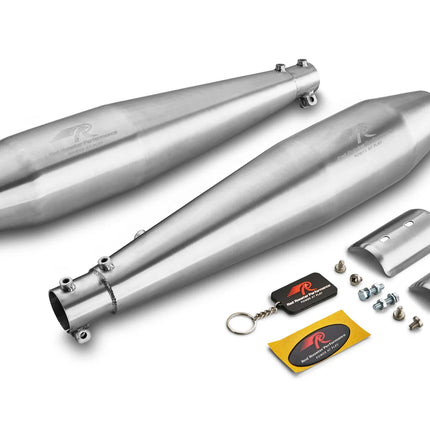 Red Rooster Stellar Exhaust for Interceptor 650 / Continental GT 650 – Matte Finish (Brushed 304 SS)
