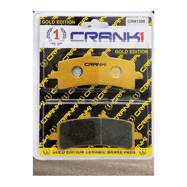 CRANK1 Brake Pads for Suzuki GSX-R1000, Ceramic & Sintered, Front & Rear, in retail packaging