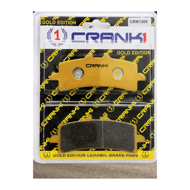 CRANK1 Brake Pads for Suzuki GSX-R750, Ceramic, Front & Rear, in retail packaging