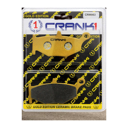 CRANK1 Brake Pads for Suzuki GSX-S750, Ceramic & Sintered, Front & Rear, in retail packaging