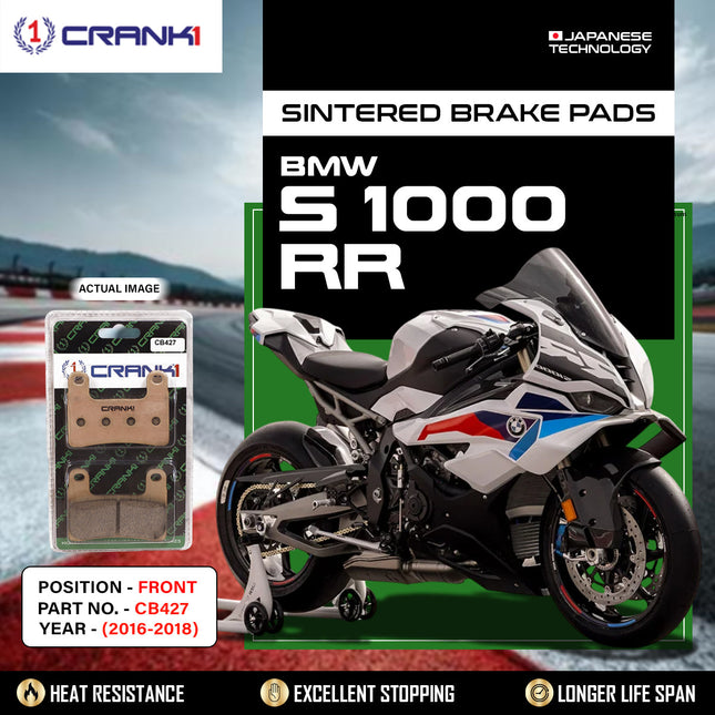 Sintered Brake Pads For BMW S 1000 RR (2016-2018) - Front - CB427 - 2 Sets Required - CRANK1