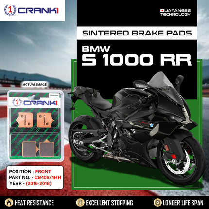 CRANK1 Brake Pads for BMW S 1000 RR — Sintered, Front & Rear