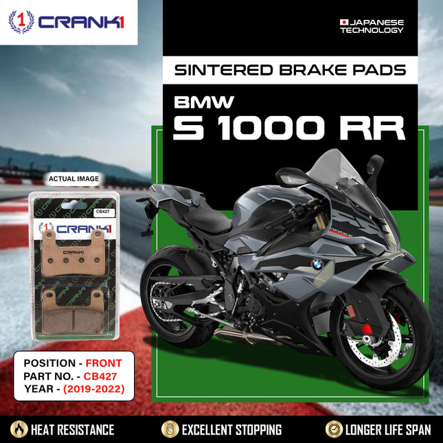 Sintered Brake Pads For BMW S 1000 RR (2019-2022) - Front - CB427 - 2 Sets Required - CRANK1