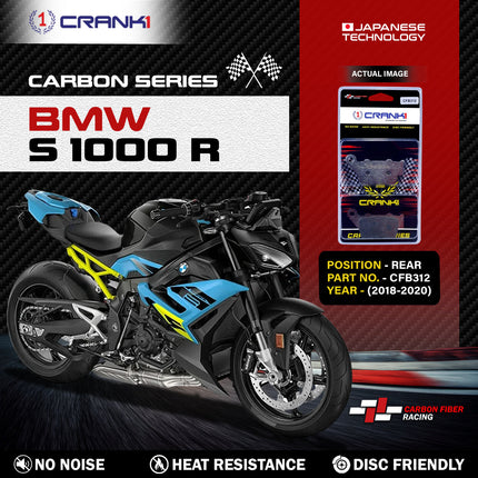 CRANK1 Brake Pads for BMW S 1000 R — Ceramic & Sintered, Front & Rear