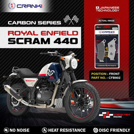 CRANK1 Carbon Brake Pads for Royal Enfield Scram 440