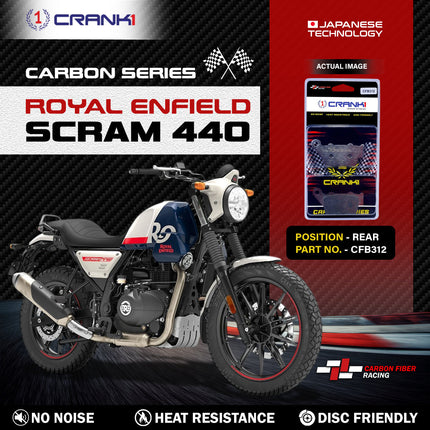 CRANK1 Carbon Brake Pads for Royal Enfield Scram 440