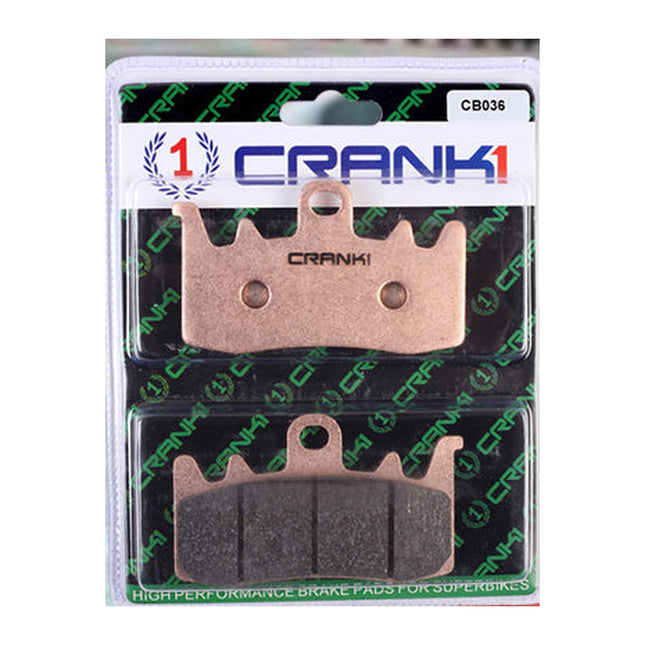CRANK1 Brake Pads for Ducati Scrambler 1100 Dark Pro, Sintered, Front & Rear, in retail packaging