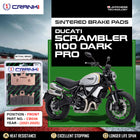 Sintered Brake Pads For Ducati Scrambler 1100 Dark Pro (2021-2025) - Front - CB036 - 2 Sets - CRANK1