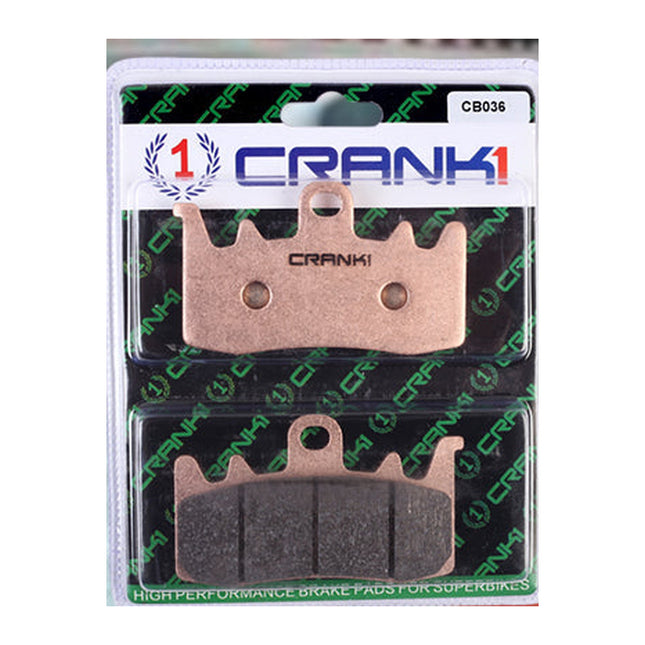 CRANK1 Brake Pads for Ducati Scrambler 1100 Sport Pro, Sintered, Front & Rear, in retail packaging
