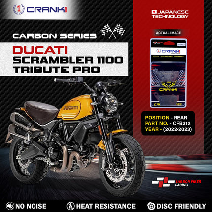 CRANK1 Brake Pads for Ducati Scrambler 1100 Tribute Pro — Sintered, Front & Rear