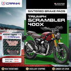 Sintered Brake Pads For Triumph Scrambler 400X - Rear - CB312 - 1 Set - CRANK1