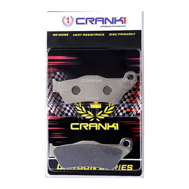 CRANK1 Carbon Brake Pads for Royal Enfield Shotgun 650, in retail packaging