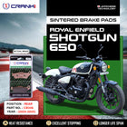 Sintered Brake Pads For Royal Enfield Shotgun 650 (2024-2025) - Rear - CB346 - 1 Set - CRANK1