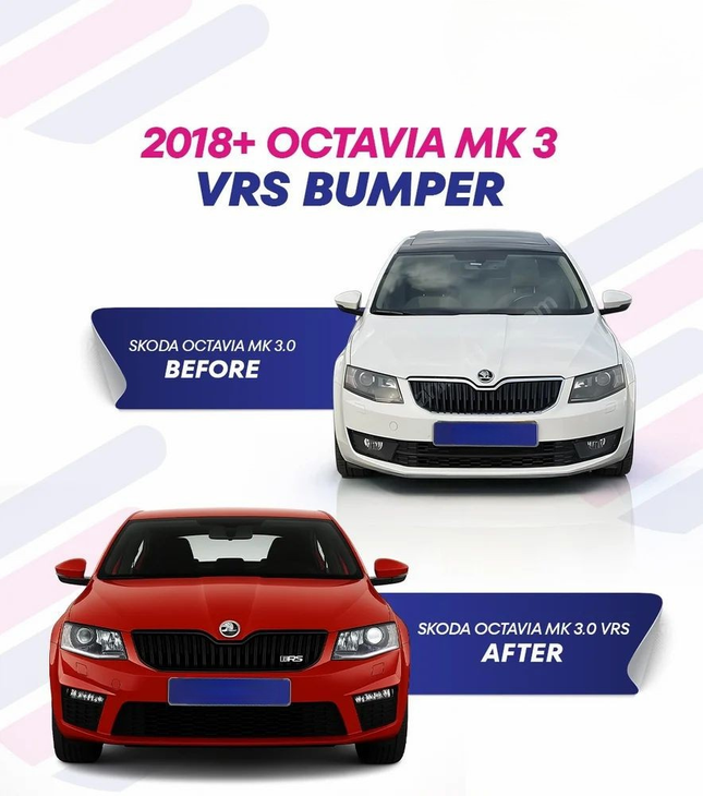 Skoda Octavia vRS Front Bumper Kit detail
