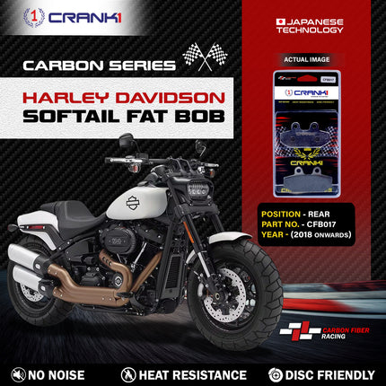 CRANK1 Brake Pads for Harley Davidson Softail Fat Bob — Sintered, Front & Rear