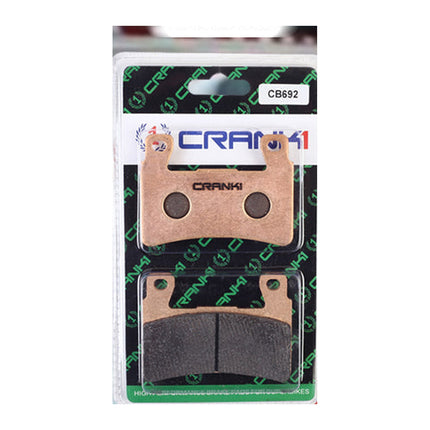 CRANK1 Brake Pads for Harley Davidson Softail Fat Boy, Sintered, Front & Rear, in retail packaging
