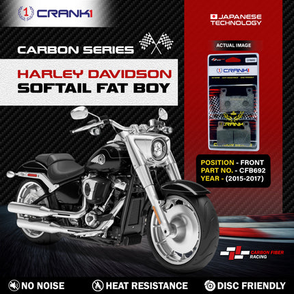 CRANK1 Brake Pads for Harley Davidson Softail Fat Boy — Sintered, Front & Rear