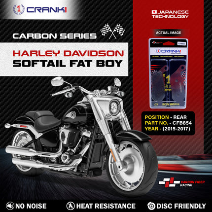 CRANK1 Brake Pads for Harley Davidson Softail Fat Boy — Sintered, Front & Rear