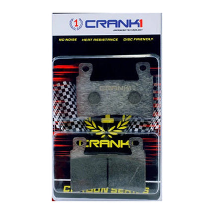 CRANK1 Brake Pads for Harley Davidson Softail Fat Boy, Sintered, Front & Rear, in retail packaging