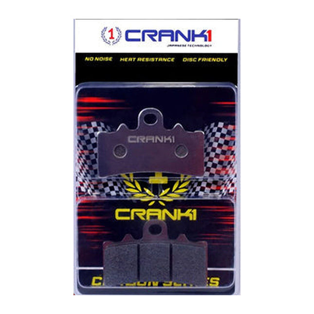 CRANK1 Carbon Brake Pads for Triumph Speed 400, in retail packaging