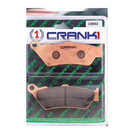 CRANK1 Brake Pads for Triumph Speed T4, Ceramic & Sintered, Front & Rear, in retail packaging