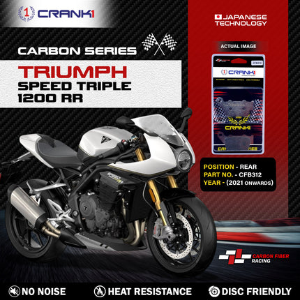CRANK1 Brake Pads for Triumph Speed Triple 1200 RR — Sintered, Front & Rear